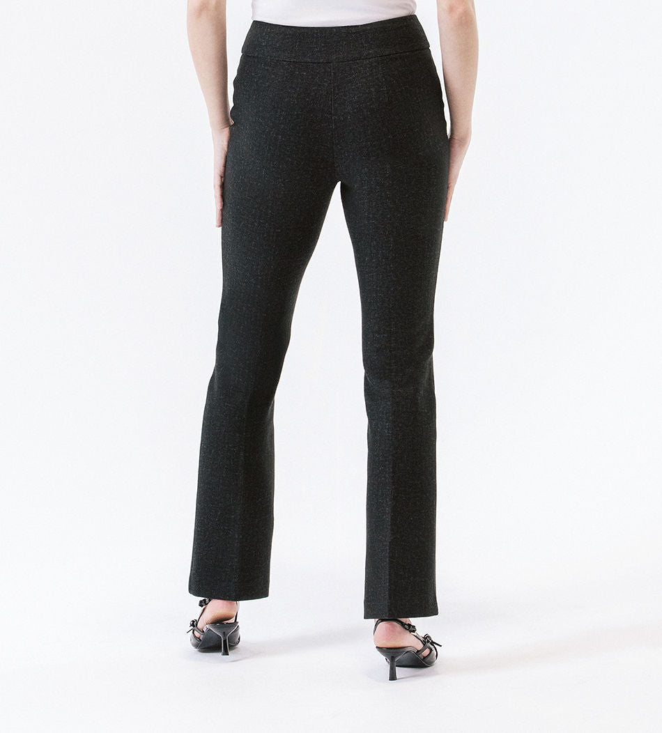 black straight ponte pants