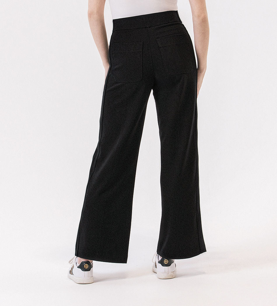 Wide-Leg Ponte Pants