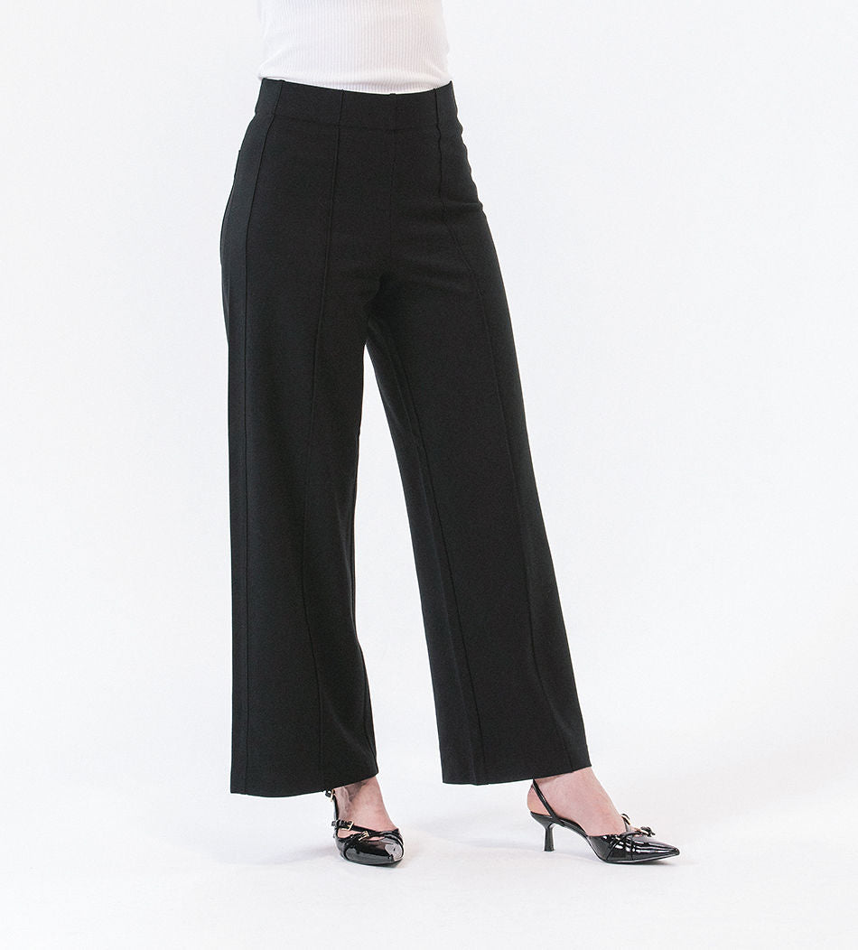 Nora Wide Leg Ponte Pants for Women - Thalian Apparel Vanilla / Xs / Petite (28 in) Nora Wide Leg Ponte Pants for Women - Thalian Apparel Vanilla / Xs / Petite (28 in)