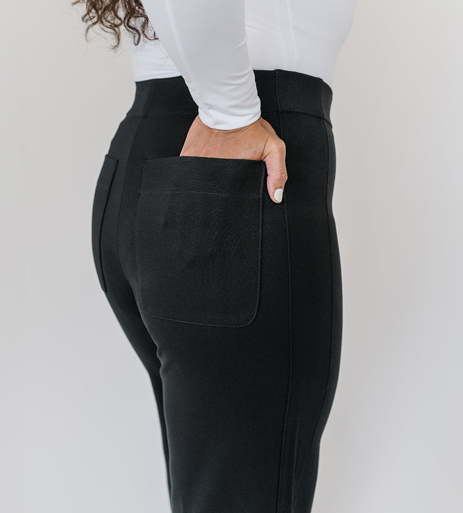 Nora Wide-Leg Ponte Pants